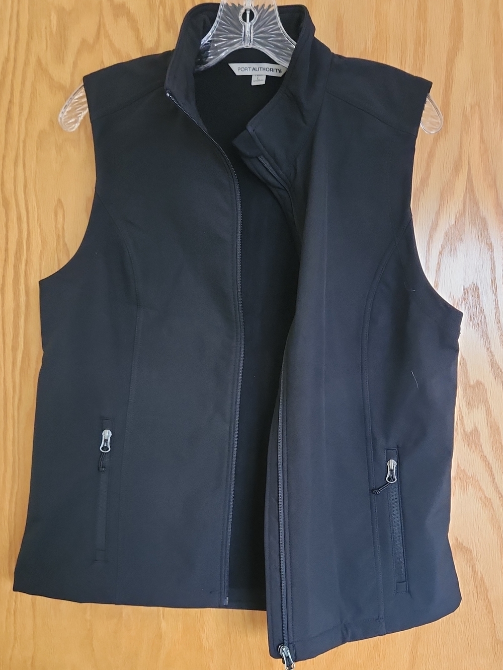 Port Authority Women's Black Soft Shell Zip Vest